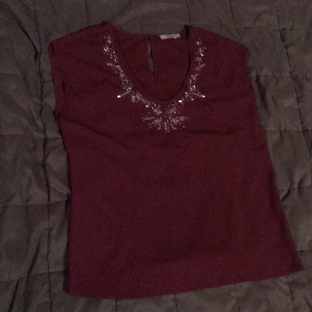 Dalia Burgundy Blouse